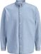 JACK&JONES JREBAVAN SHIRT LS Lange Mouw Katoen Effen Klassieke Kraag Borstzak Knopen Loose Fit Casual Lichtblauw Denim S