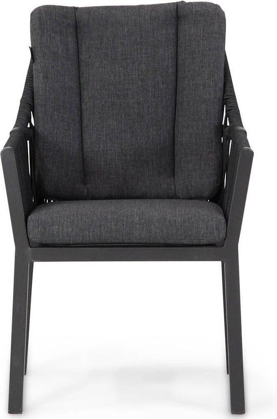 Lifestyle Verona/Glasgow 240 cm dining tuinset 7-delig - Grijs-antraciet - Wicker - 6 zitplekken