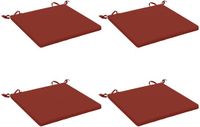 vidaXL - 4-delig - Zitkussen - SOEST - 4 - st - 100% - Polyester - Rood