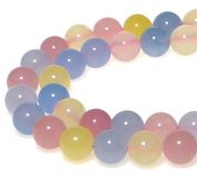 MJDCB Rijgkralen 10 mm 35 stuks Morganietkleurige jade edelsteenkralen