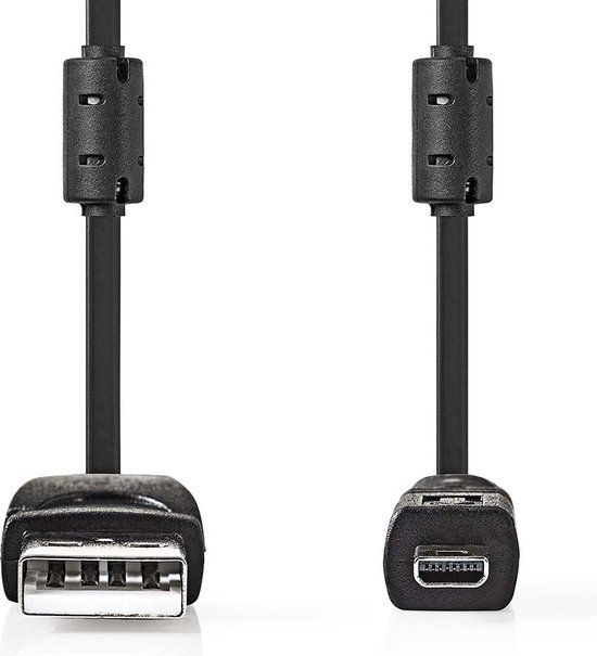 Nedis USB-Kabel - USB 2.0 - USB-A Male - US-E6 8-pins Male - 2.00 m - Zwart
