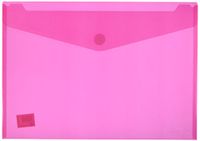 Grafoplás 5 stuks kunststof A3 roze doorschijnend met textielsluiting