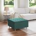 Prolenta Maison Exclusive Ottomaan met opbergruimte, donkergroen, 80 x 80 x 45 cm, gestoffeerd