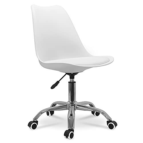 Waytex Lakar bureaustoel - Wit - In hoogte verstelbaar