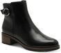 Marco Tozzi Dames Enkellaarsje 2-25377-45 001 Zwart Leer/Synthetisch Blokhak Ritssluiting 38 EU