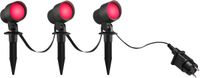 Brilliant AG Brilliant Kamara - Slimme Buiten spike lampen - Set van 3 - LED 8.5W - 660lm - 3000K-6500K - RGB en CCT - Dimbaar - Tuya - IP44 - Zwart