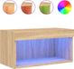 vidaXL Tv-meubel met LED-verlichting 60x30x30 cm sonoma eikenkleurig