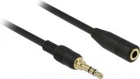 Delock 3.5mm Jack Stereo Audio Extension Cable - 5m - Black