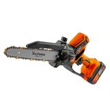Altuna Accukettingzaag met zelfolieende titanium ketting – borstelloze motor 1000 W – zaagsnede 180 mm – inclusief 2 accu's van 4 Ah – licht en compact – met beschermkoffer en veiligheidsbril