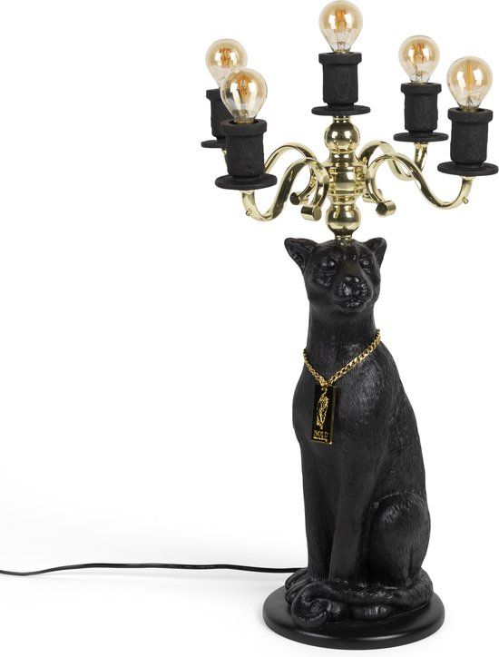 Bold Monkey Proudly Crowned Panther vloerlamp zwart