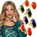 Boland - Set van 8 Edelsteen Ringen - Unisex - Volwassenen - Multicolor
