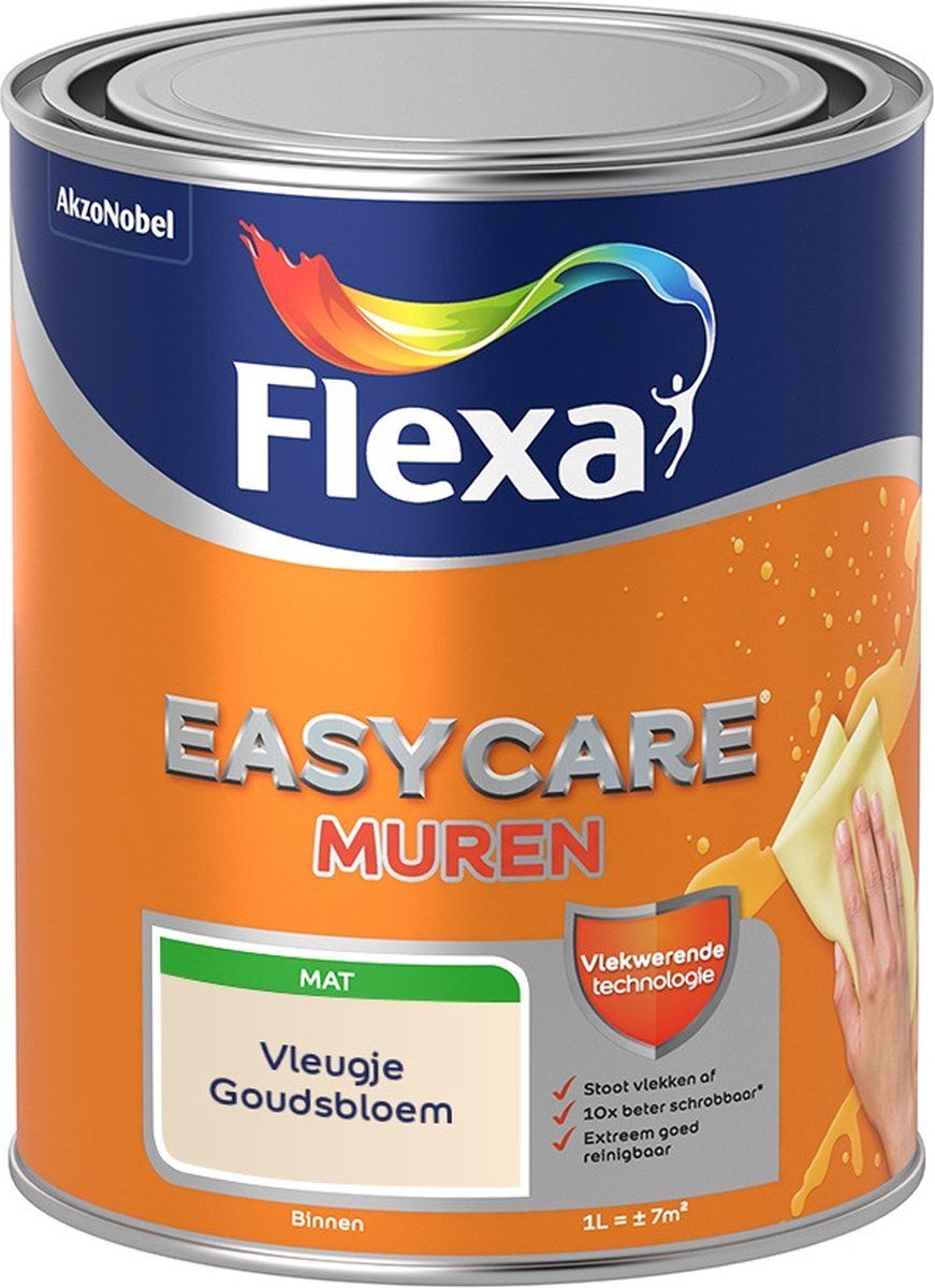 FLEXA Easycare Muurverf - Vleugje Goudsbloem - 1 liter