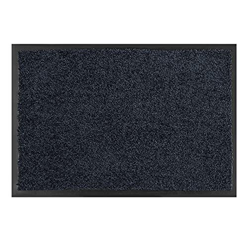 Astra Hoogwaardige schoonloopmat – wasbare voetveger – robuust – duurzame deurmat – voor binnen – zwart – 60 x 180 cm
