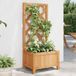 Maison Exclusive - Jardinière avec treillis, marron, 40x30x90 cm, bois massif de sapin