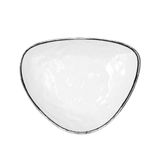 Quid Select Filo Driehoekig bord van melamine, 26 x 21 x 5,9 cm, wit en zwart