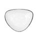 Quid Select Filo Driehoekig bord van melamine, 26 x 21 x 5,9 cm, wit en zwart