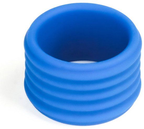 LoveToy Pinnacle Pro Deep Rib Grip Cockring Blauw