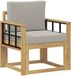 vidaXL Buitensofa Polyester Wit en lichtgrijs