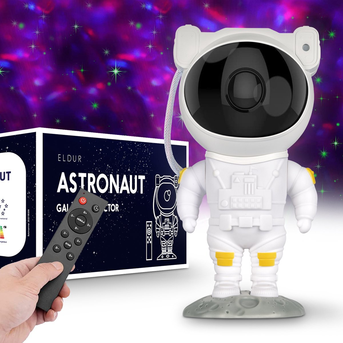 Eldur Eldur® Astronaut Sterren projector - Sterrenhemel - Galaxy projector - Incl. NL handleiding