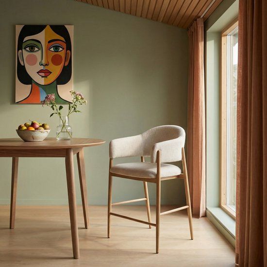 Giga Meubel DÉJA Living Barkruk Dénia - Beige/Naturel - Zithoogte 75cm - Set van 2