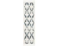 Safavieh Marokkaans Shaggy Geweven Tapijt voor Binnen, Berber Fringe Shag Collectie, BFG524, in Creme & Blauw, 66 X 244 cm