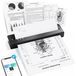 Imprimante thermique portable A4 - Bluetooth - Sans encre - Noir et blanc