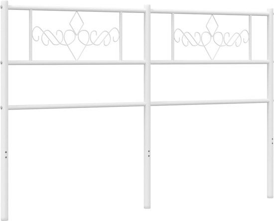 vidaXL Hoofdbord Metaal Wit 120 cm