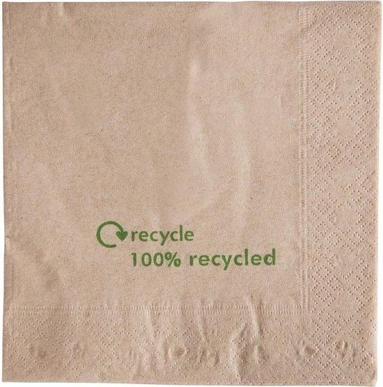 - Gerecyclede servetten van kraftpapier 2-laags | 2000 stuks