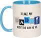 Bellatio Decorations Cadeau koffie/thee mok voor papa - blauw - de liefste - keramiek - Vaderdag