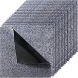 VEVOR Tapijttegels 45 x 45 cm, 10 stuks pel-en-plak tapijt, vierkant, zelfklevende commerciële vloer, zacht gewatteerd voor naadloze hoes, eenvoudige vervanging voor woonkamer en kantoor, grijs