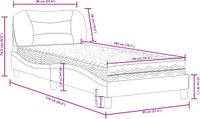 vidaXL Bed met matras "Hvar" stof crèmekleurig 90x200 cm