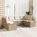 vidaXL Tuinbank Set 6-delig Beige Polywood