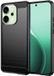 Techsuit Hoesje geschikt voor Oppo Reno14 - Carbon Silicone Back Cover - Zwart