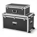 Vevor 2 X Valises Boîtes de rangement Boîtes de rangement verrouillables, Grande boîte de rangement (816 X 452 X 460 mm) avec roues et 3 poignées en métal, Transport silencieux avec couvercle pour un usage domestique Noir