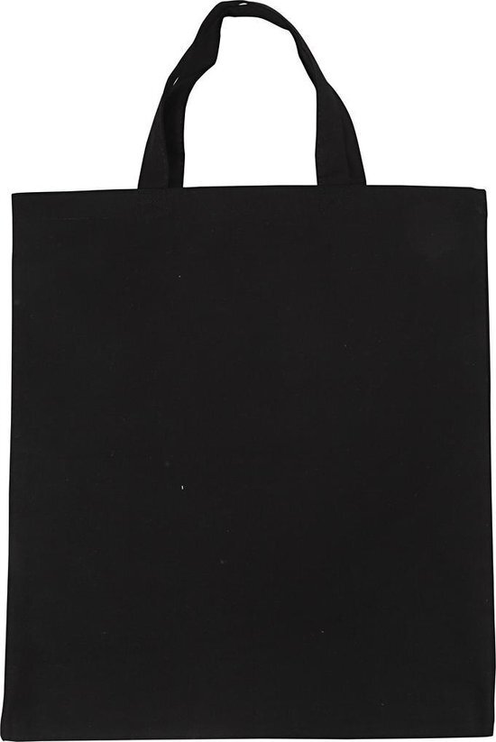 Creative Katoenen Tas 38 X 42 Zwart