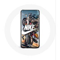 Nike Etui voor Samsung Galaxy J3 2016 Wit Motorfietswiel Maniacase