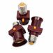 Lamphouder SIM GOLD LEAF Lamphouder E27, Paars, Lot de 3