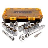 Stanley Tools STADW73813 1/2-Inch Drive Tough Socket Set - Geel/Zwart (23-delig)