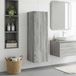 Maison Exclusive Armoire de salle de bain murale, design exclusif, finition gris Sonoma, dimensions : 33 x 34,5 x 100 cm