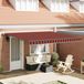 Maison Exclusive - Parasol électrique, 4 x 3,5 mètre, rayé orange et brun
