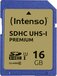 Intenso SDHC kaart - 16GB - Class 10 UHS-I - 90 MB/s
