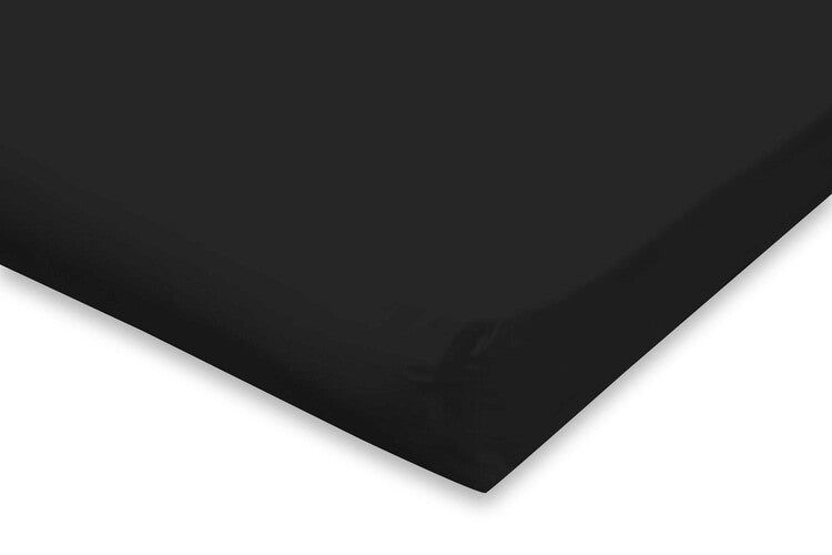 Elegance Topper Fitted Sheet Cotton Percale - Black - 90x200