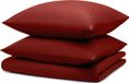 Blumtal Housse de couette Microfibre Nova - Housse de couette deux personnes 200 x 220 cm - 2 x Taie d'oreiller 50 x 80 cm - Rouge foncé