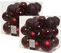 Decoris Kaemingk B.V. 52x stuks kunststof kerstballen donkerrood (oxblood) 6-8-10 cm - Onbreekbare plastic kerstballen