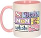 Bellatio Decorations Cadeau mok - de beste mam - van de wereld - roze - 300 ml - keramiek