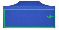 ALU Premium Paroi latérale pour tonnelle pliante 8m Bleu