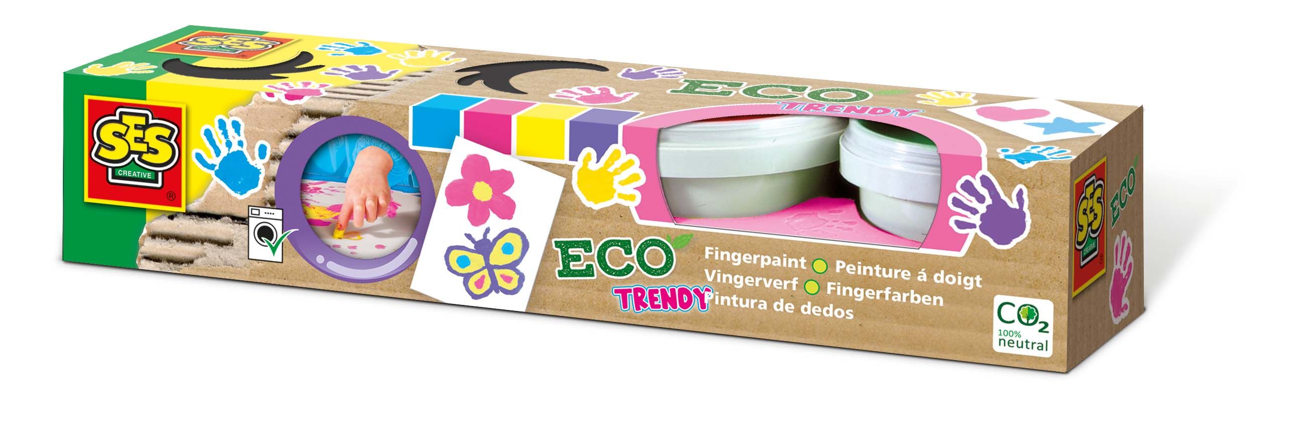 SES Eco Vingerverf Girly - 4 kleuren - 2+ jaar