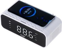 Adler 1192W - Wekkerradio met draadloze oplader voor je telefoon - Wit