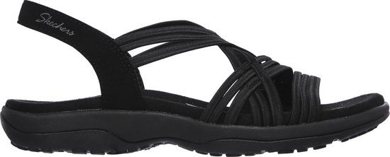 Skechers Reggae Slim - Simply Stretch Dames Sandalen - Black - Maat 42