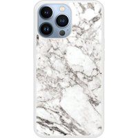 Apple Bedrukt siliconen hoesje compatibel met iPhone 13 Pro Marbre Blanc